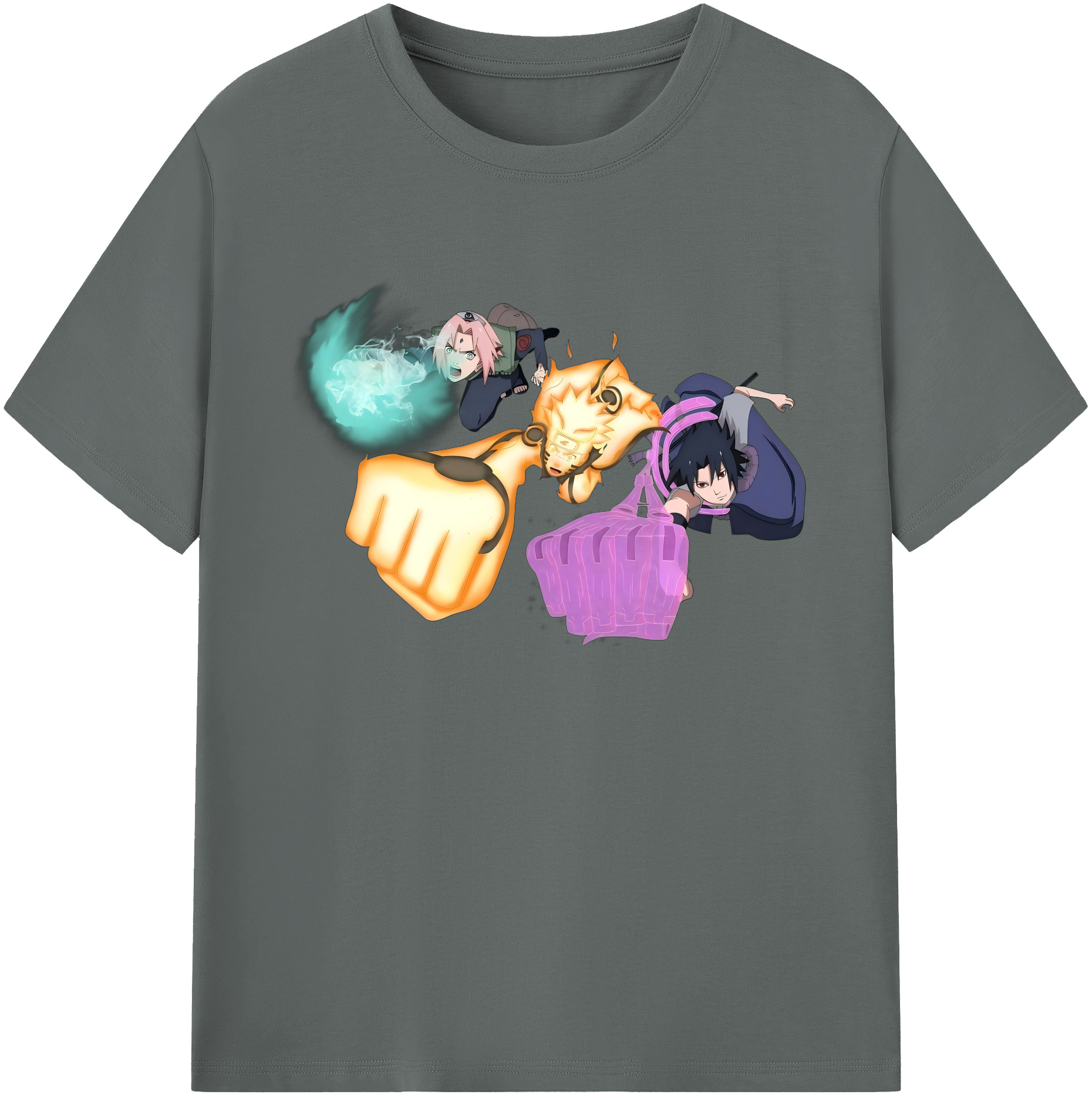 （画像用） NARUTO -ナルト- うずまき ナルト Uzumaki Naruto 綿100％ メンズ半袖Tシャツ｜肌触りやわらか＆通気性
